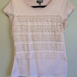Pastel pink blouse from The Limited